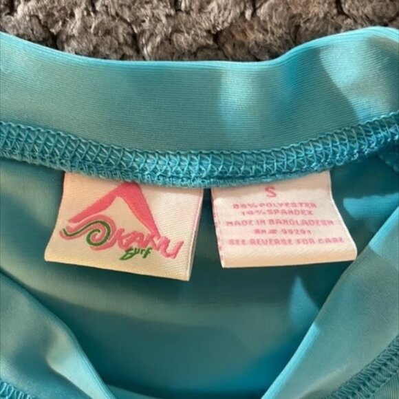 Kanu Teal Surf Swimwear Swimsuit Shirt Size Small GUC #M-356 - Picture 3 of 5